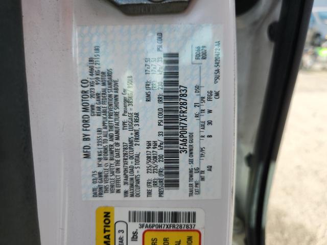 2015 FORD FUSION SE - 3FA6P0H7XFR287837