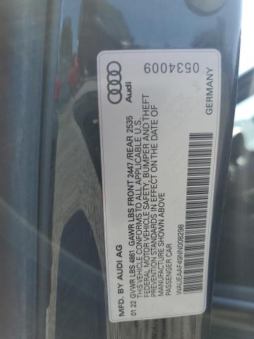 2022 AUDI A4 PREMIUM WAUEAAF49NN008298