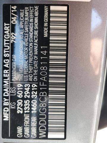 2015 MERCEDES-BENZ S 550 WDDUG8CB1FA081141