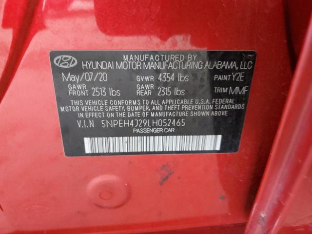 2020 HYUNDAI SONATA LIM 5NPEH4J29LH052465