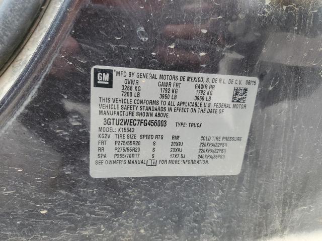 2015 GMC SIERRA K15 3GTU2WEC7FG456003