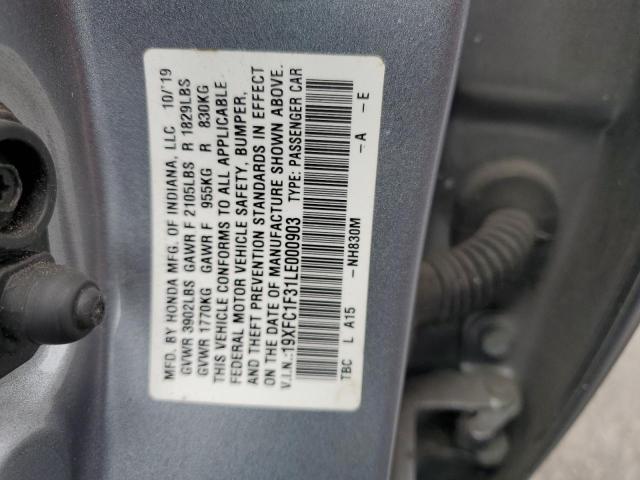 2020 HONDA CIVIC EX 19XFC1F31LE000903