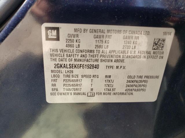 2015 GMC TERRAIN SL 2GKALSEK6F6192840