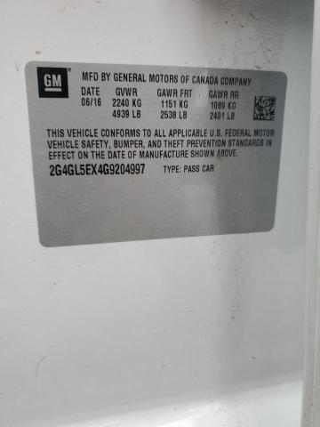 2016 BUICK REGAL 2G4GL5EX4G9204997