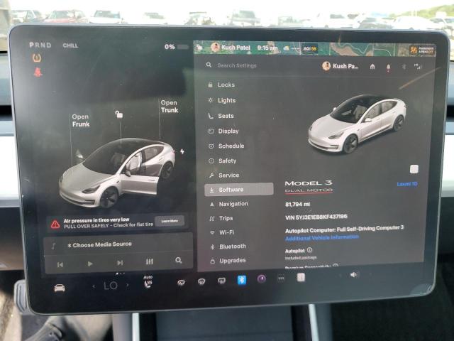2019 TESLA MODEL 3 5YJ3E1EB8KF437196
