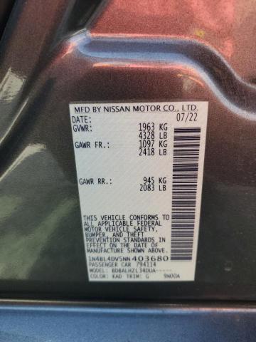 2022 NISSAN ALTIMA SV - 1N4BL4DV5NN403680