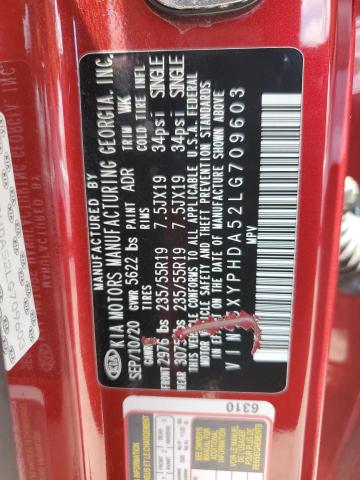 2020 KIA SORENTO EX 5XYPHDA52LG709603