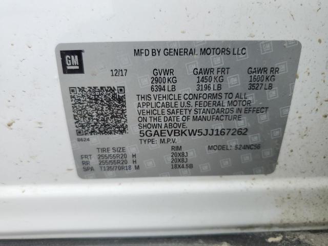 2018 BUICK ENCLAVE PR 5GAEVBKW5JJ167262