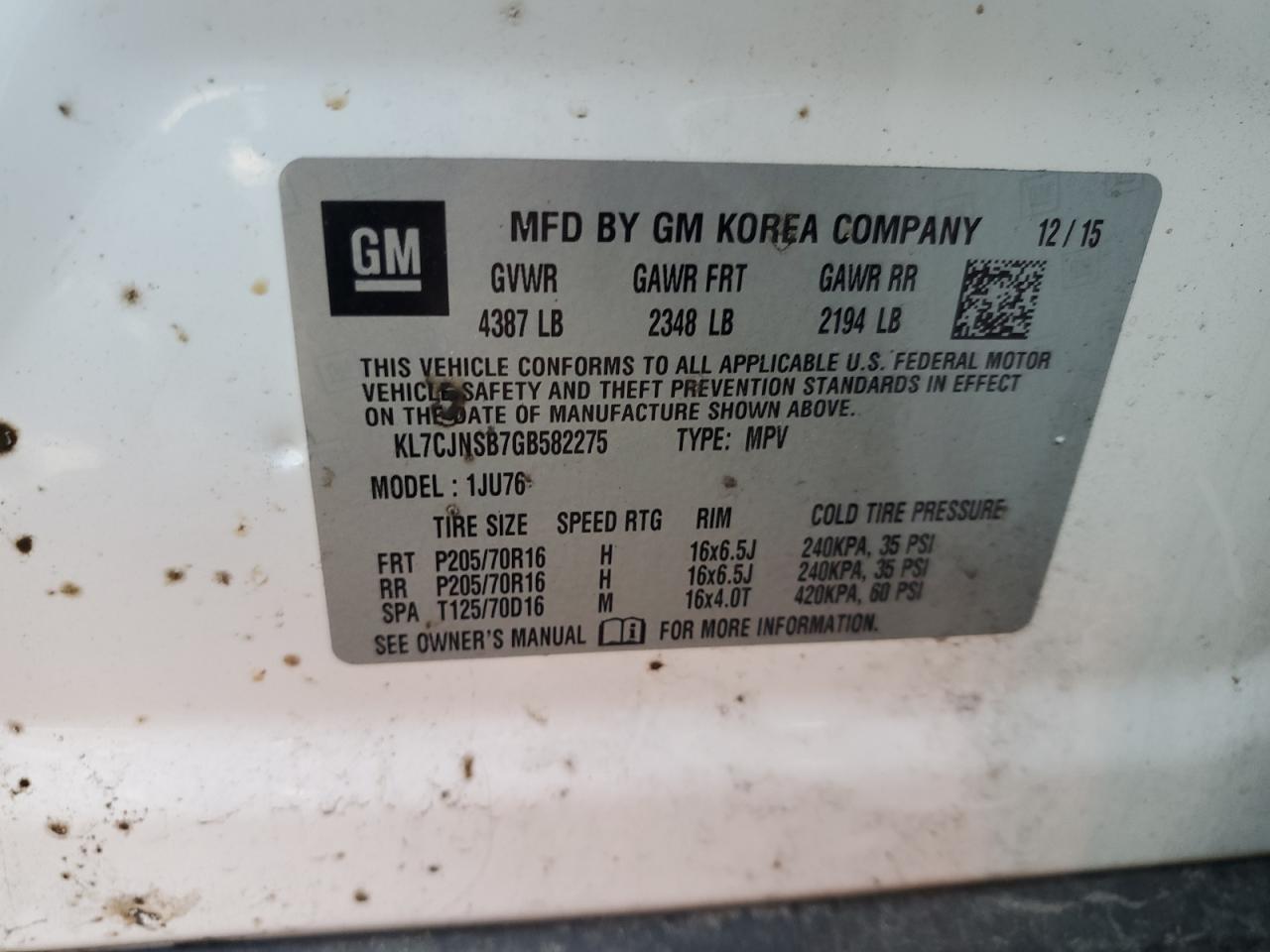 Lot #3248567572 2016 CHEVROLET TRAX LS