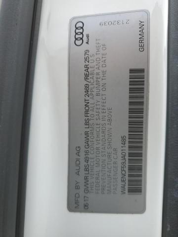 2018 AUDI A5 PREMIUM WAUENCF59JA011485