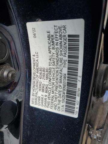 2022 HONDA INSIGHT TO 19XZE4F90NE013464