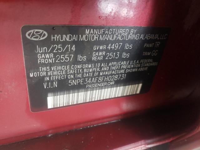 2015 HYUNDAI SONATA SPO 5NPE34AF8FH028731