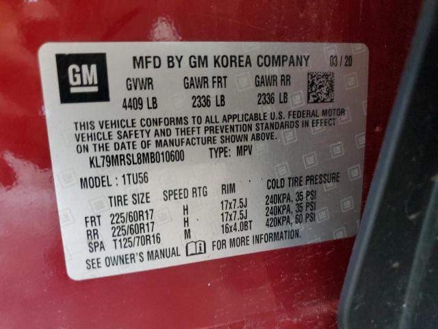 2021 CHEVROLET TRAILBLAZE KL79MRSL8MB010600