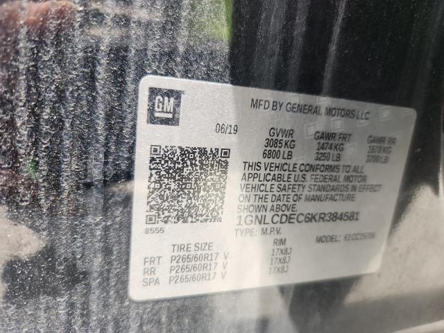 2019 CHEVROLET TAHOE POLI 1GNLCDEC6KR384581