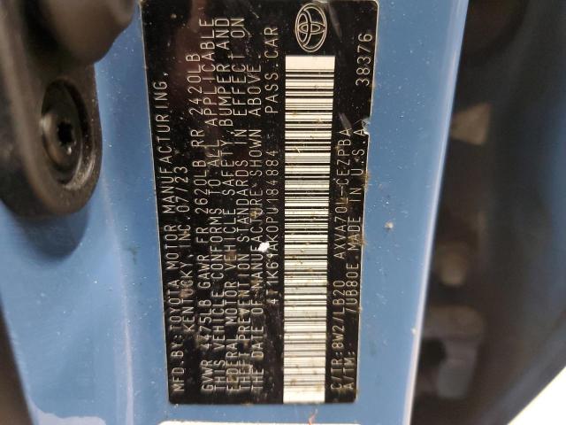2023 TOYOTA CAMRY XSE 4T1K61AK0PU184884