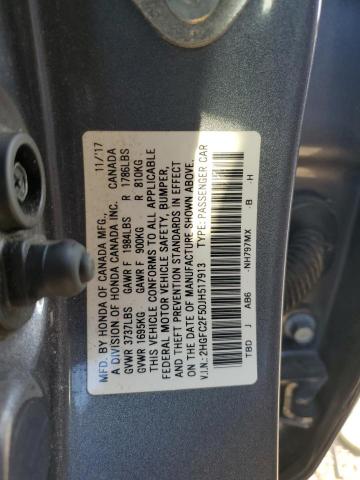2018 HONDA CIVIC LX 2HGFC2F50JH517913