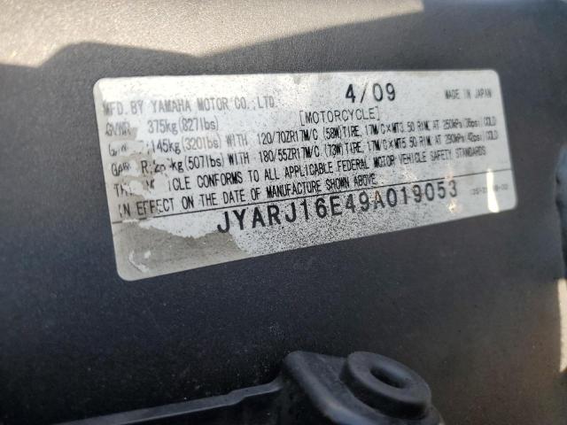 2009 YAMAHA YZFR6 - JYARJ16E49A019053