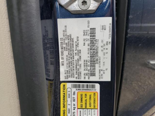 2017 LINCOLN MKZ SELECT 3LN6L5D98HR663122