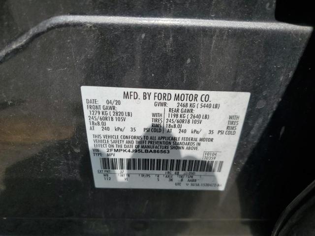 2020 FORD EDGE SEL 2FMPK4J95LBA86563