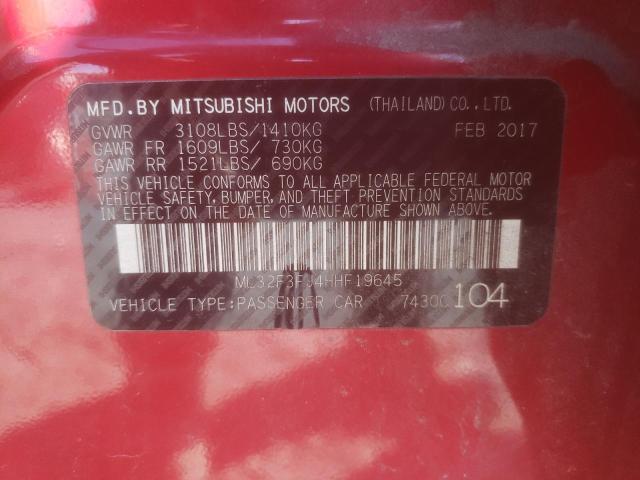 2017 MITSUBISHI MIRAGE G4 ML32F3FJ4HHF19645