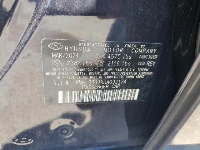2024 HYUNDAI SONATA HYB KMHL34JJXRA092174
