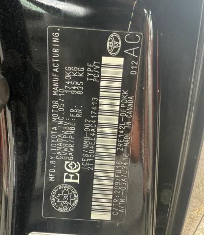 2010 TOYOTA COROLLA BA - 2T1BU4EE4AC417413