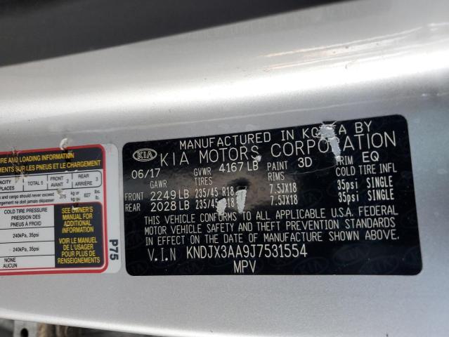2018 KIA BORREGO KNDJX3AA9J7531554