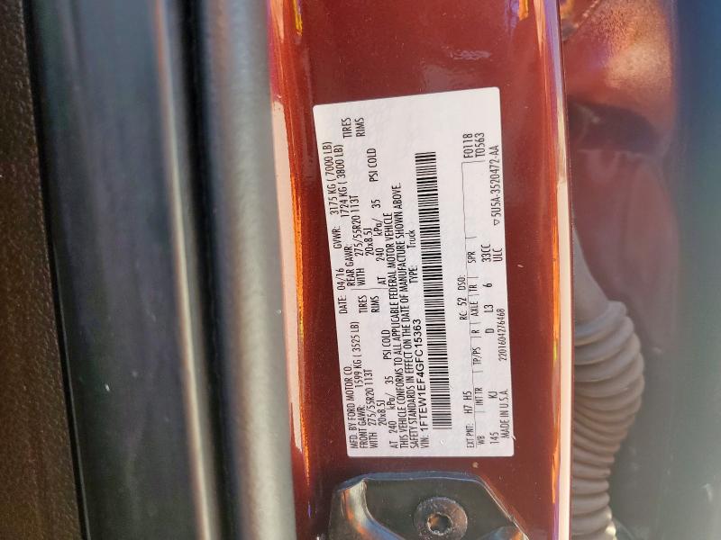 2016 FORD F150 SUPERCREW 1FTEW1EF4GFC15363