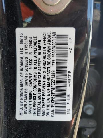 2015 HONDA CIVIC 19XFB2F78FE271389