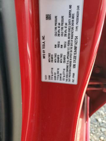 2022 TESLA MODEL 3 5YJ3E1EA4NF142754