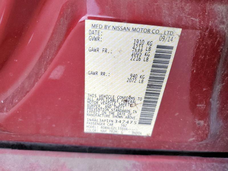 2015 NISSAN ALTIMA 2.5 - 1N4AL3AP1FN347475