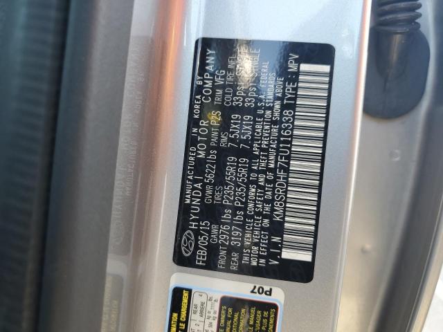 2015 HYUNDAI SANTA FE G KM8SRDHF7FU116338