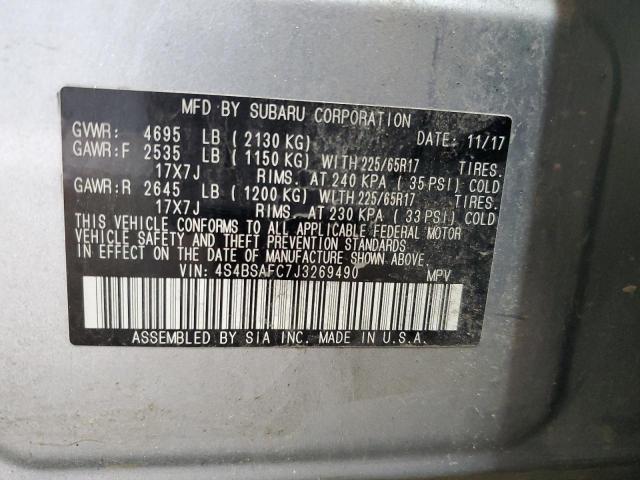 2018 SUBARU OUTBACK 2. #3270005980