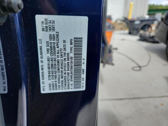 2019 HONDA ODYSSEY EX 5FNRL6H75KB136180