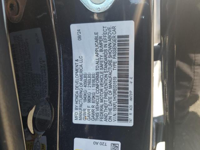 2024 HONDA CIVIC EXL 19XFL1H70RE031519
