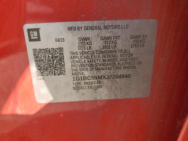 2018 CHEVROLET CRUZE LS - 1G1BC5SMXJ7204948