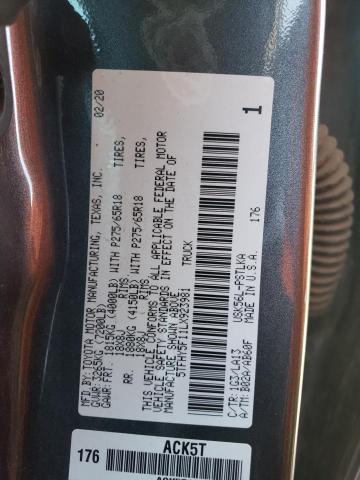 2020 TOYOTA TUNDRA CRE 5TFHY5F11LX923981