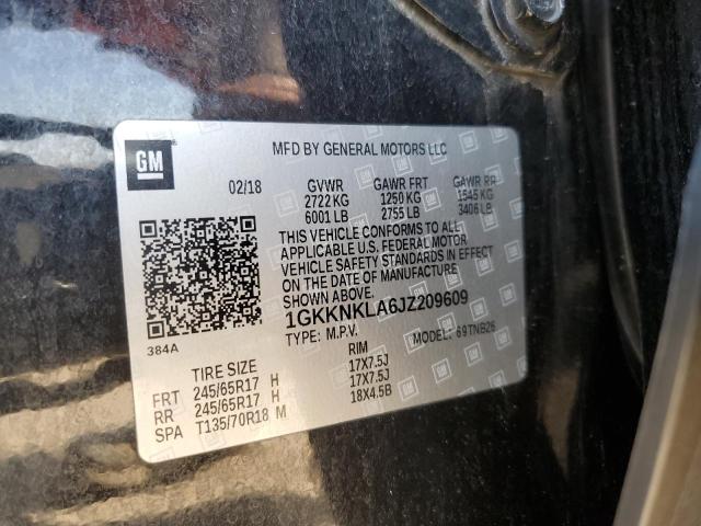2018 GMC ACADIA SLE 1GKKNKLA6JZ209609
