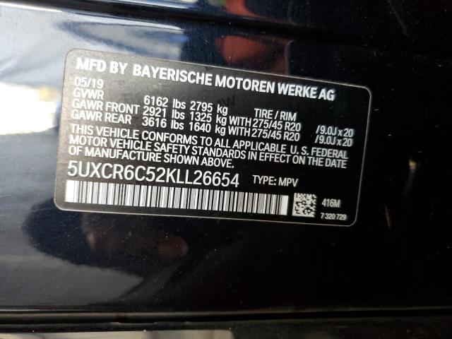 2019 BMW X5 XDRIVE4 - 5UXCR6C52KLL26654