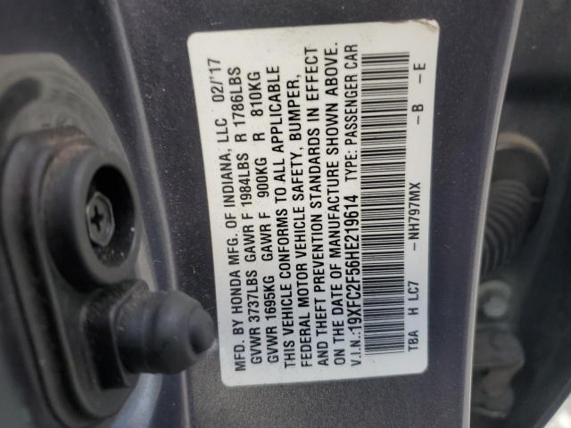 2017 HONDA CIVIC LX 19XFC2F56HE219614
