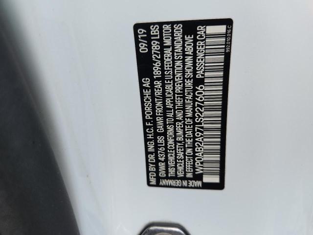 2020 PORSCHE 911 CARRER WP0AB2A97LS227606
