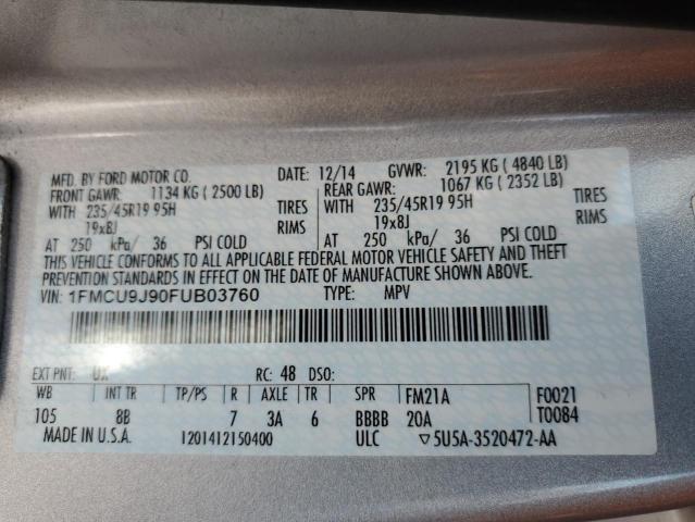 2015 FORD ESCAPE TIT 1FMCU9J90FUB03760