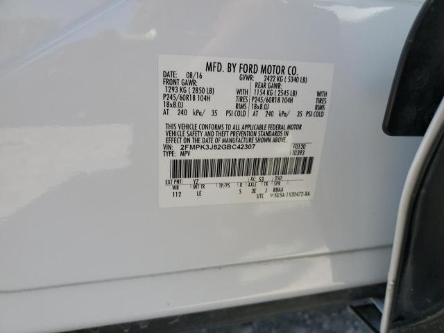 2016 FORD EDGE SEL 2FMPK3J82GBC42307