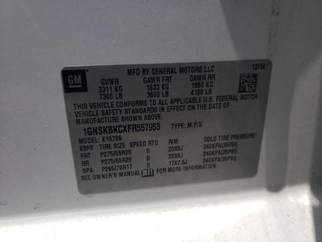 2015 CHEVROLET TAHOE K150 1GNSKBKCXFR557953