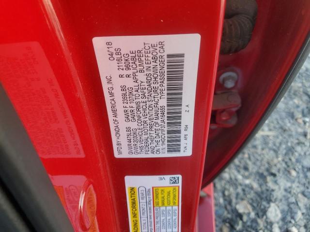 2018 HONDA ACCORD SPO 1HGCV1F37JA164655