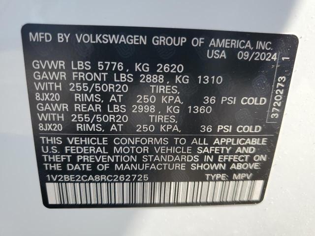 2024 VOLKSWAGEN ATLAS CROS 1V2BE2CA8RC262725