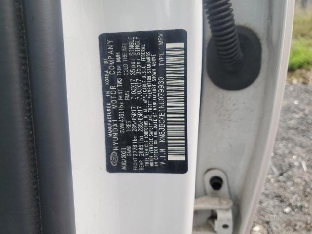 2022 HYUNDAI TUCSON SEL KM8JBCAE1NU079930
