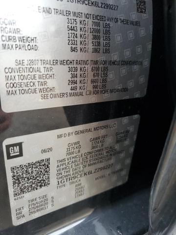 2020 GMC SIERRA K15 1GTR9CEK6LZ299227