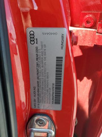 2016 AUDI A3 PREMIUM WAUB8GFF6G1078130