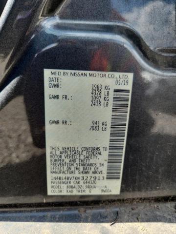 2019 NISSAN ALTIMA S - 1N4BL4BV7KN327913